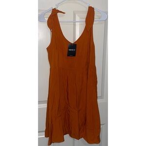 Forever 21 Orange Sleeveless Dress
